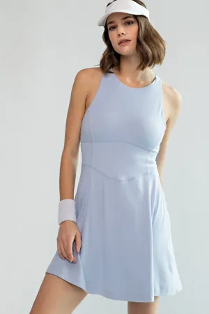 Butter Soft Romper Dress Pastel Blue