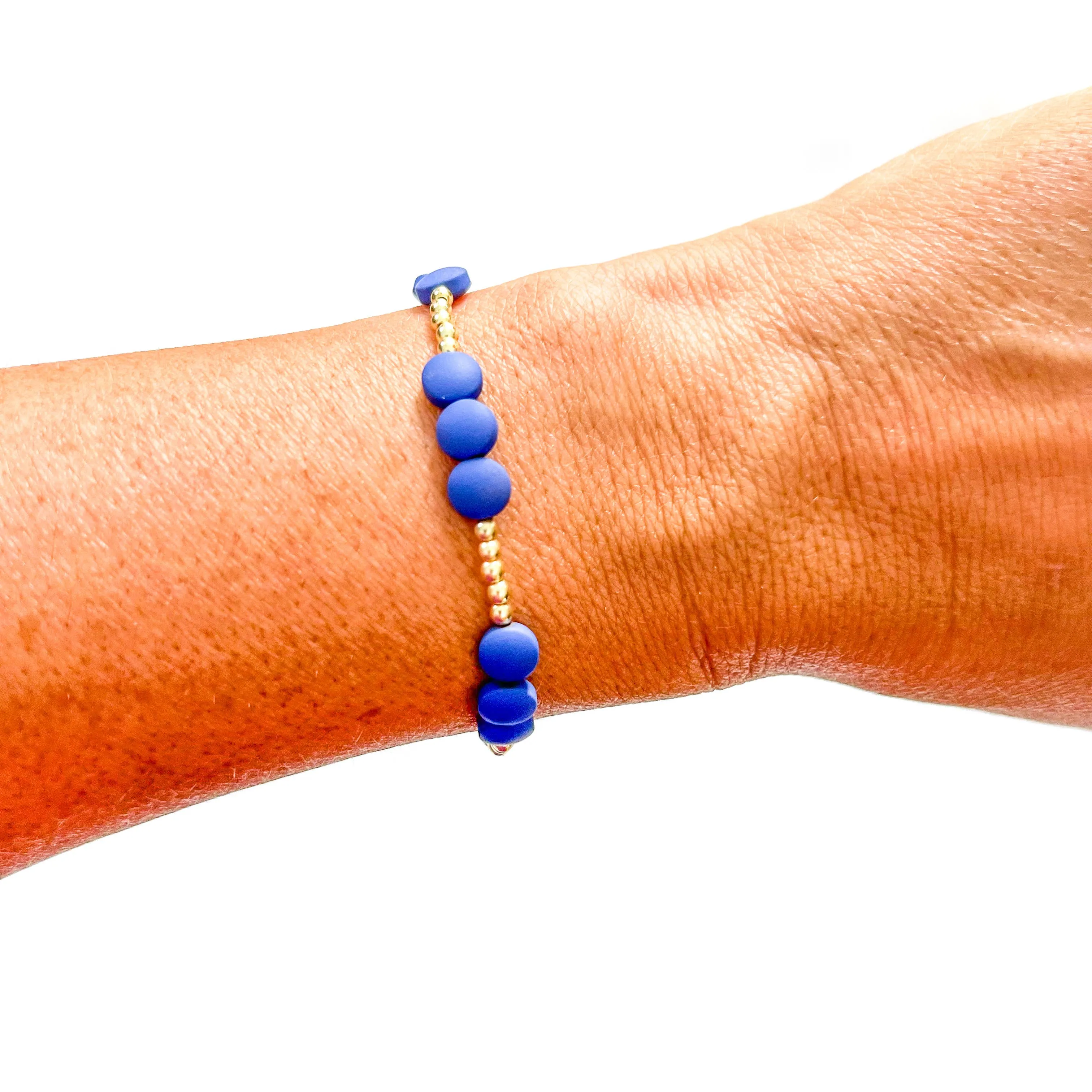 Blue Mix Bead Bracelets