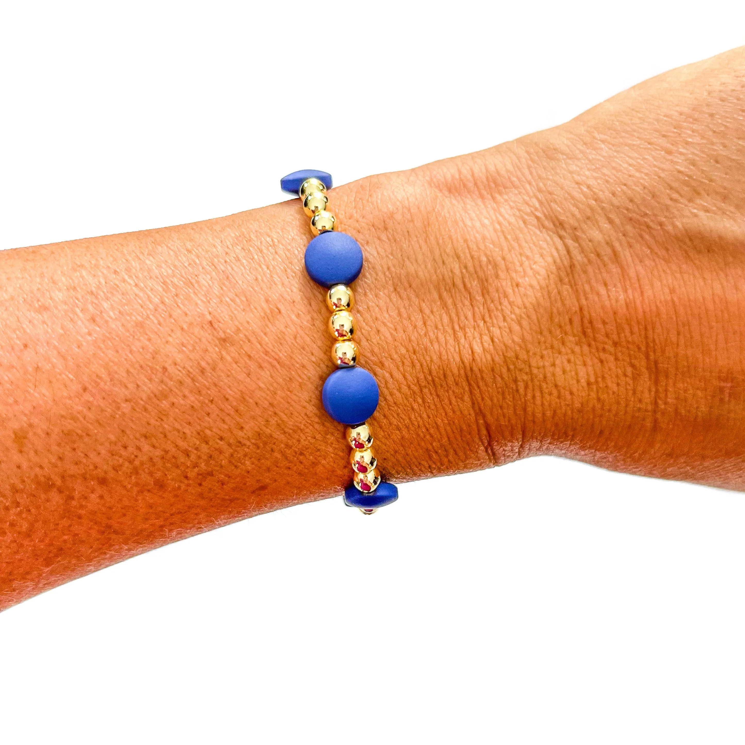 Blue Mix Bead Bracelets