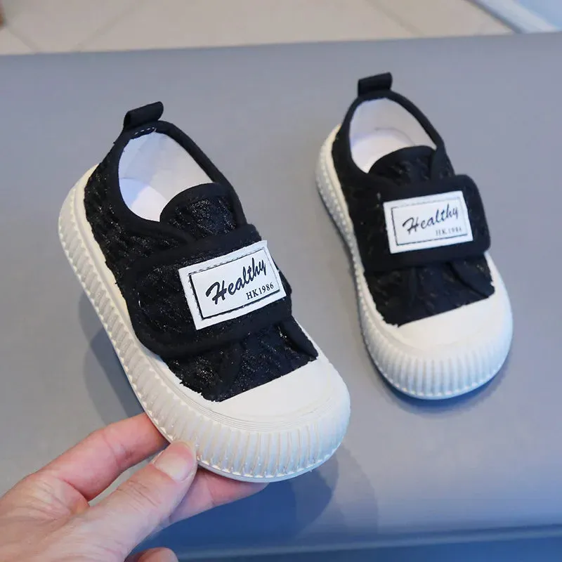 Children's Fashion Trend Canvas Shoes Spring Autumn New Kid Trend Thick Sole Casual All-match Sports Students School Sneakers