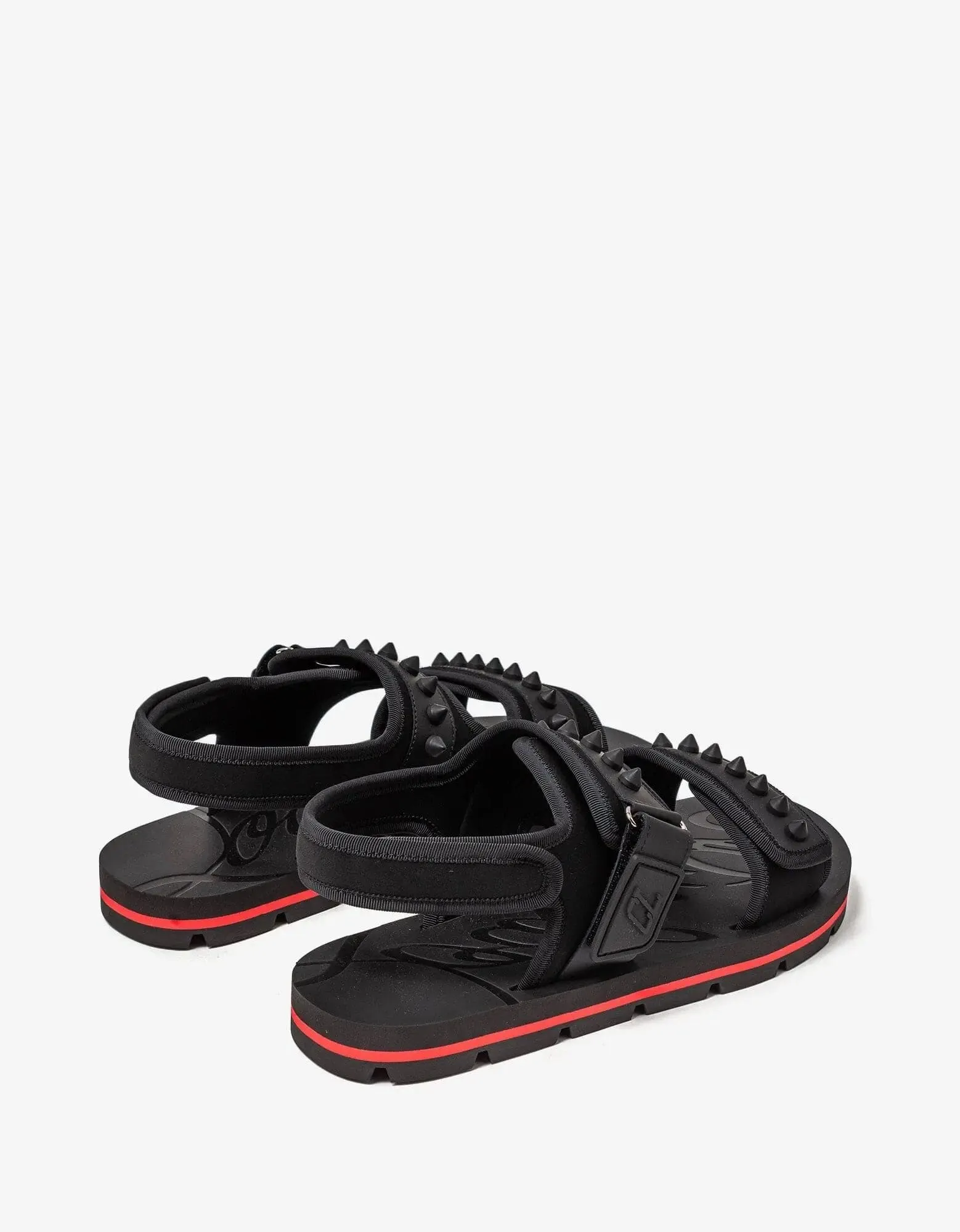 Christian Louboutin Siwa Flat Black Sandals -