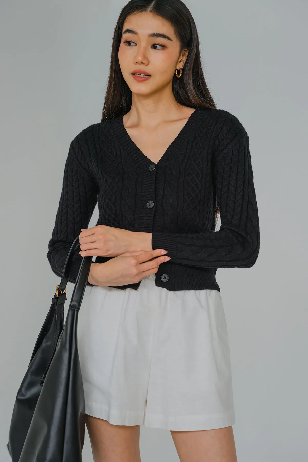 Daily Muse Knit Cardigan (Black)