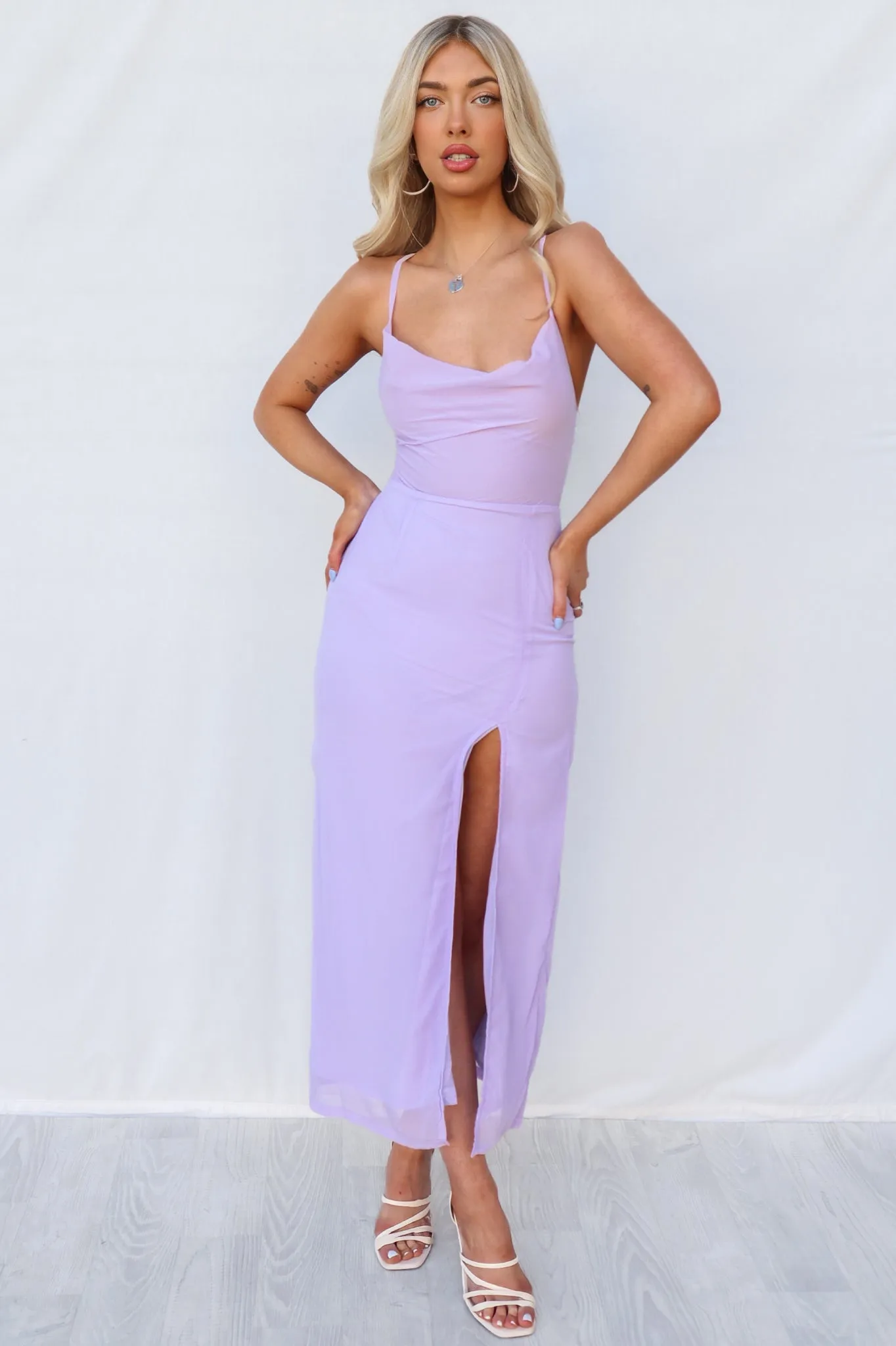 Frost Midi Dress - Lilac