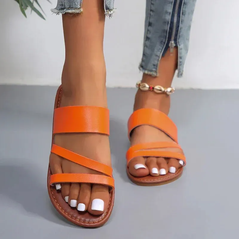 Plus Size Flat Heel Sandal Shoes