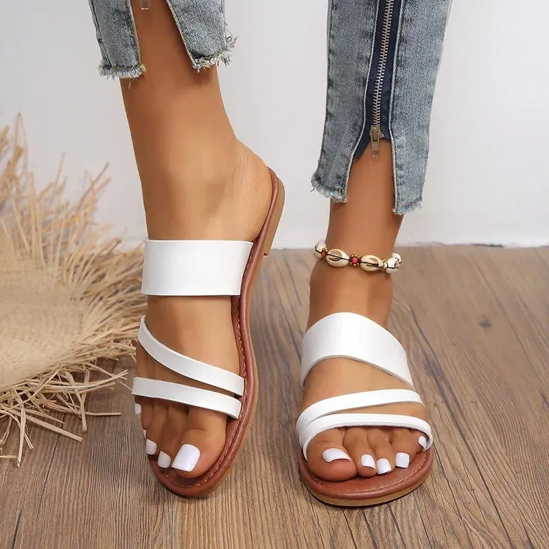 Plus Size Flat Heel Sandal Shoes