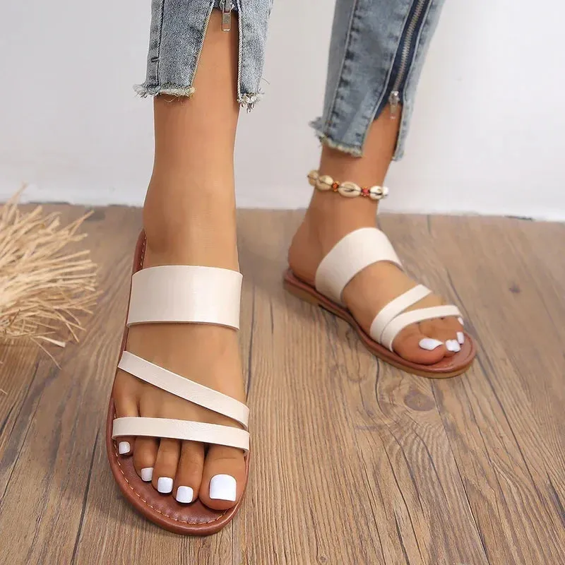 Plus Size Flat Heel Sandal Shoes