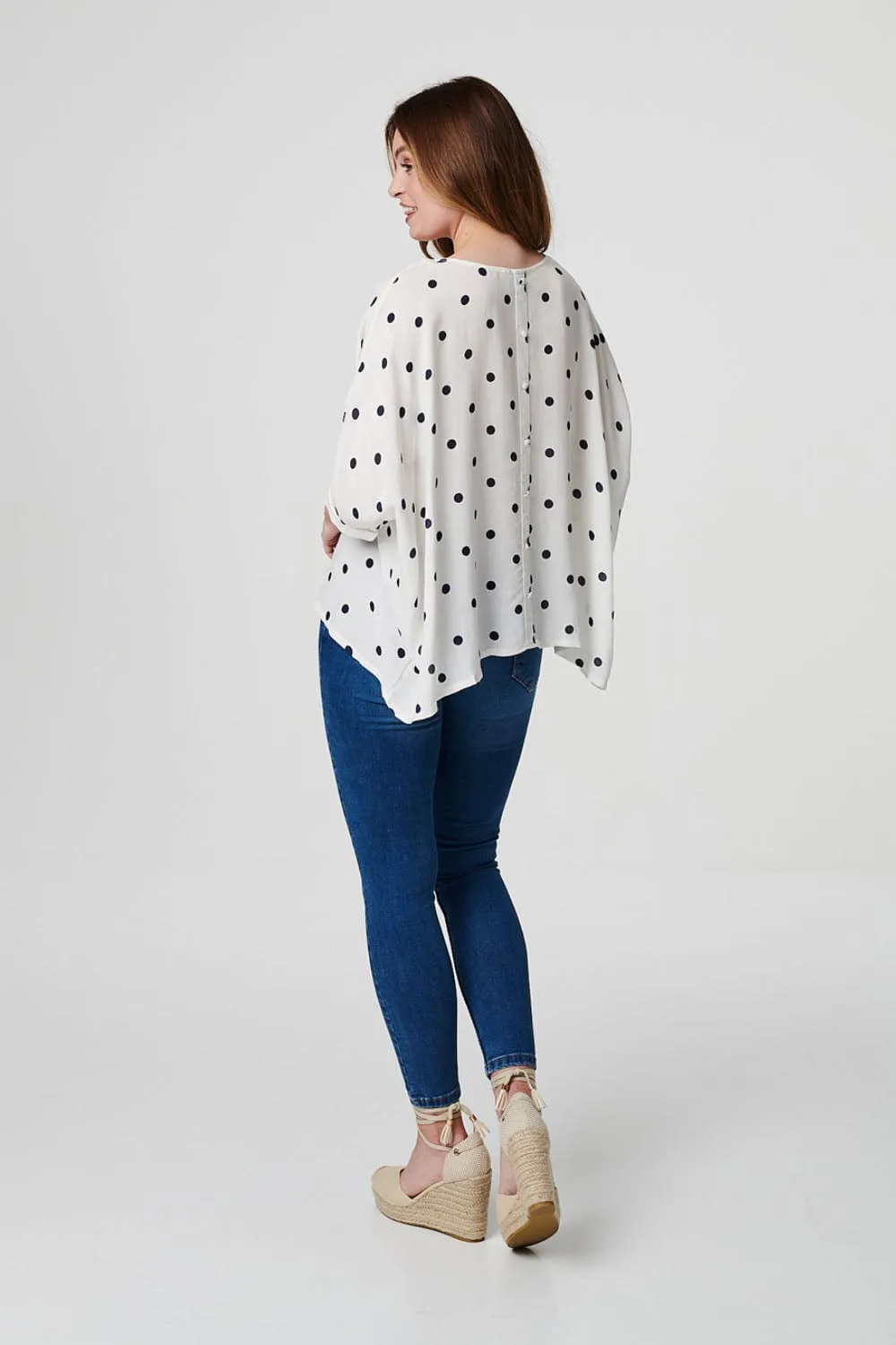 Polka Dot Oversized Blouse