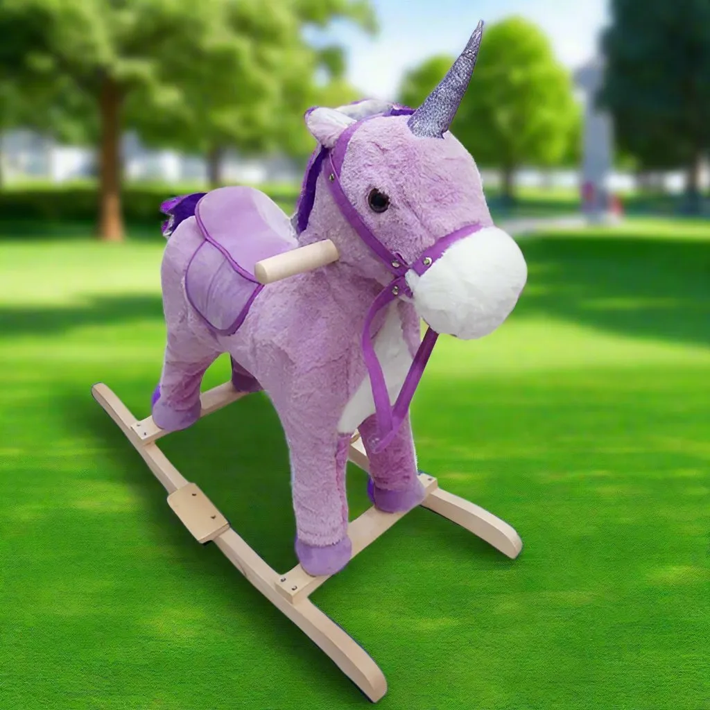 Ride-On Plush Unicorn Rocker