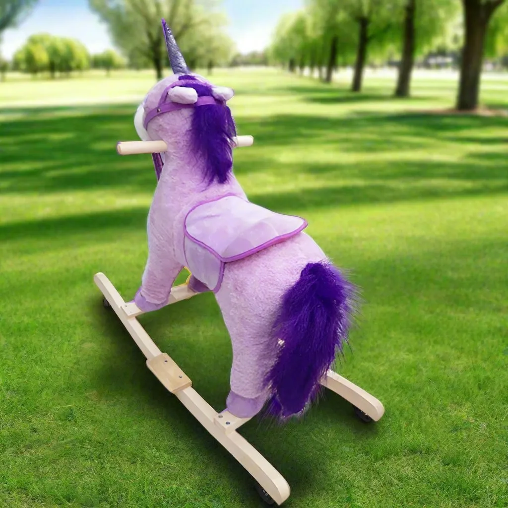 Ride-On Plush Unicorn Rocker