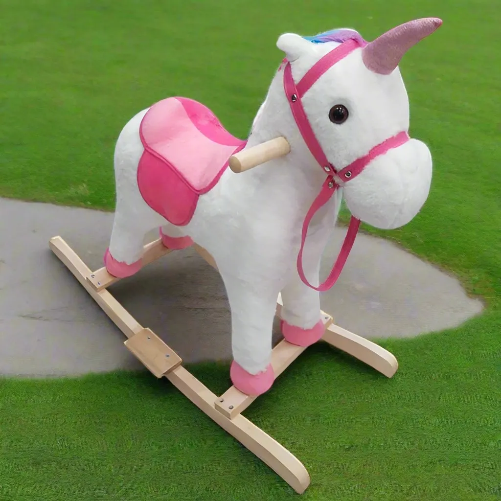 Ride-On Plush Unicorn Rocker