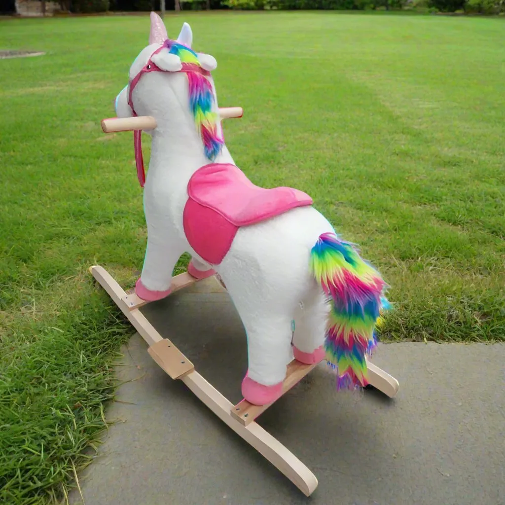 Ride-On Plush Unicorn Rocker