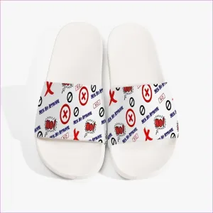 Seek No Approval Casual Slides - White