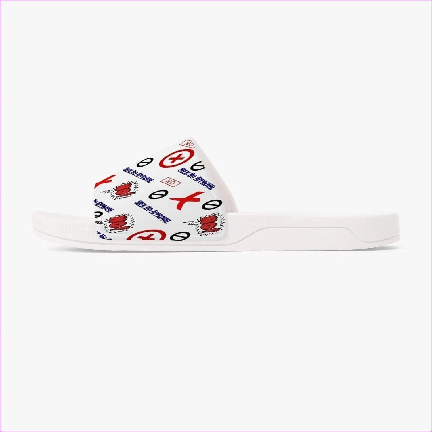 Seek No Approval Casual Slides - White