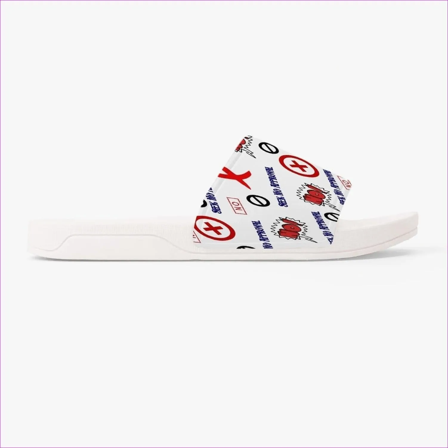 Seek No Approval Casual Slides - White