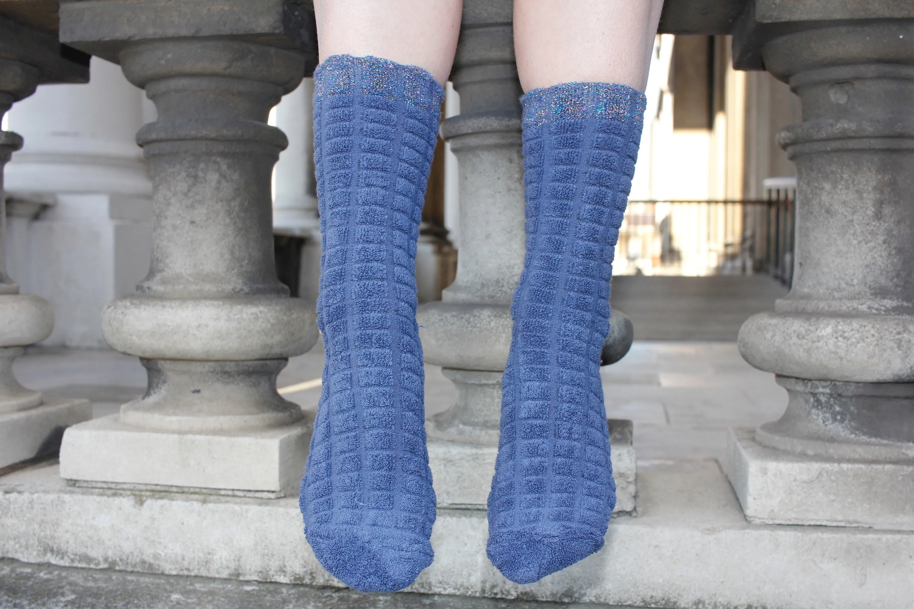 Sky Blue Rich Cotton Socks