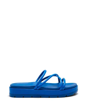 Sliver Flatform Sandal Blue