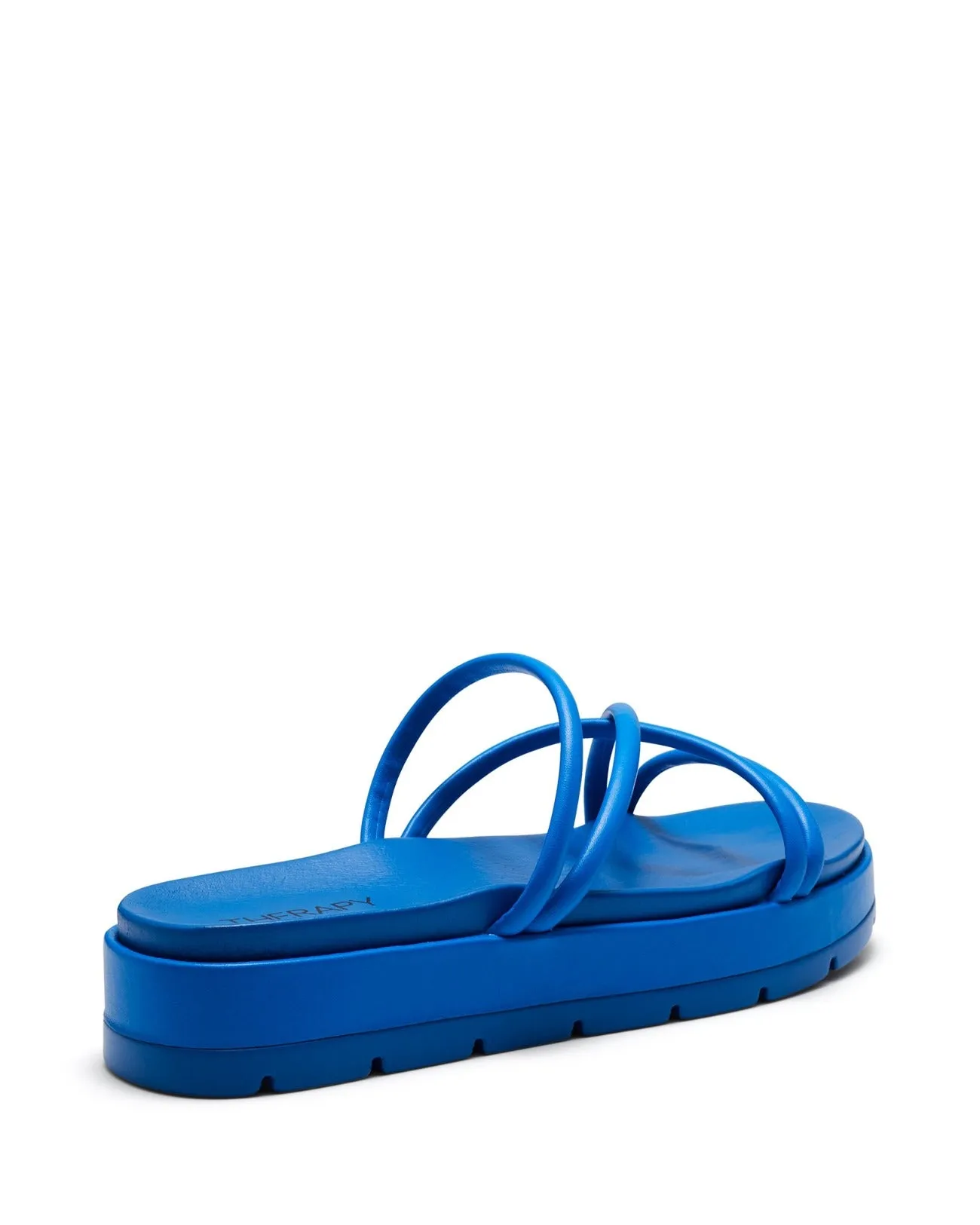 Sliver Flatform Sandal Blue