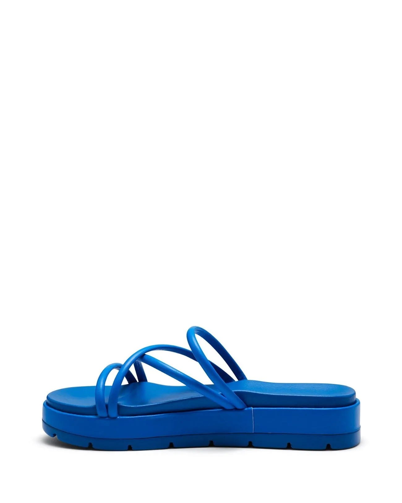 Sliver Flatform Sandal Blue