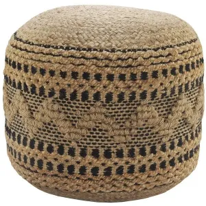 Spruce 34028NBK Natural/Black Pouf