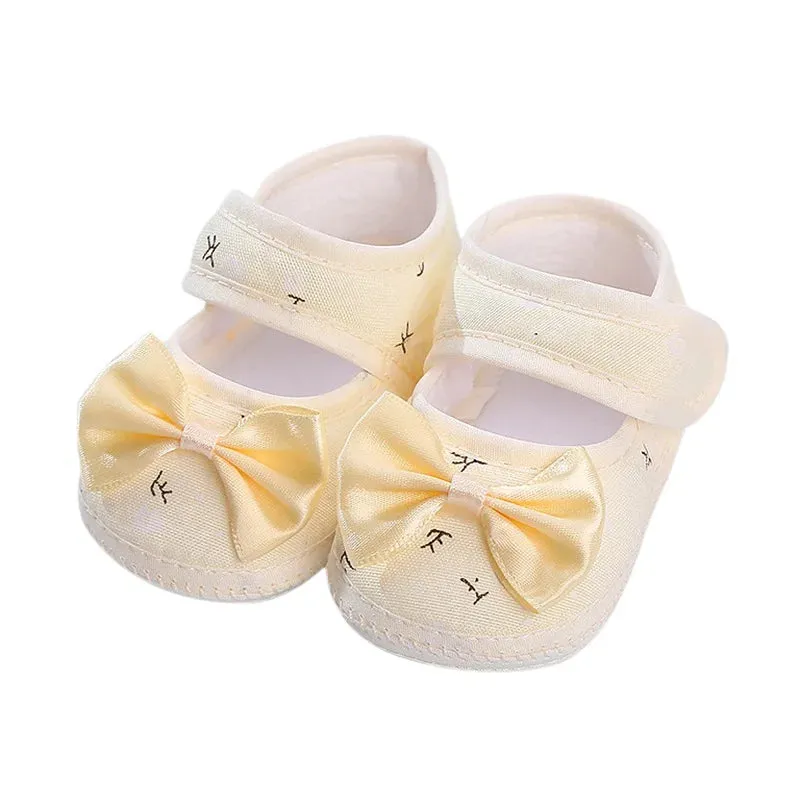 Square Mouth Girl Shoes Breathable Crib Shoes Warm Light Shoes Toddler Shoes For 0-12M