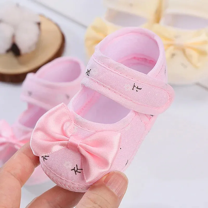 Square Mouth Girl Shoes Breathable Crib Shoes Warm Light Shoes Toddler Shoes For 0-12M