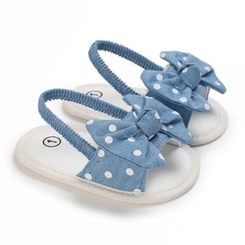 Summer Big Bowknot Breathable Comfortable Soft Sole Princess Sandal Shoe Of 0-18 Months Newborn Male and Female Baby