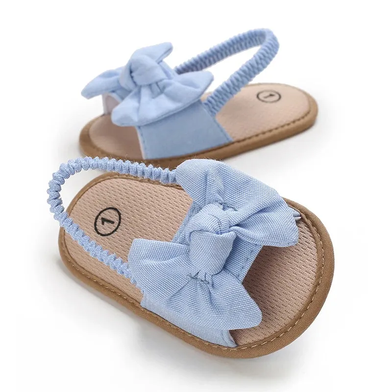 Summer Big Bowknot Breathable Comfortable Soft Sole Princess Sandal Shoe Of 0-18 Months Newborn Male and Female Baby