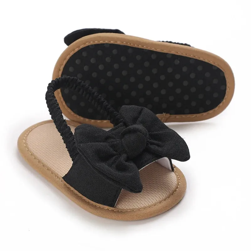 Summer Big Bowknot Breathable Comfortable Soft Sole Princess Sandal Shoe Of 0-18 Months Newborn Male and Female Baby