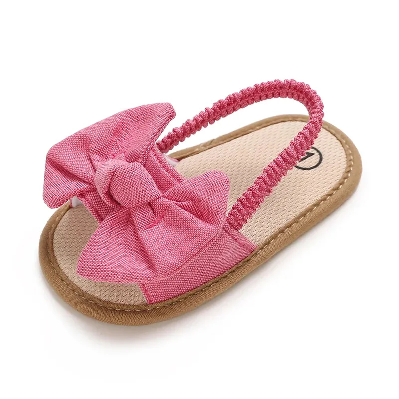 Summer Big Bowknot Breathable Comfortable Soft Sole Princess Sandal Shoe Of 0-18 Months Newborn Male and Female Baby