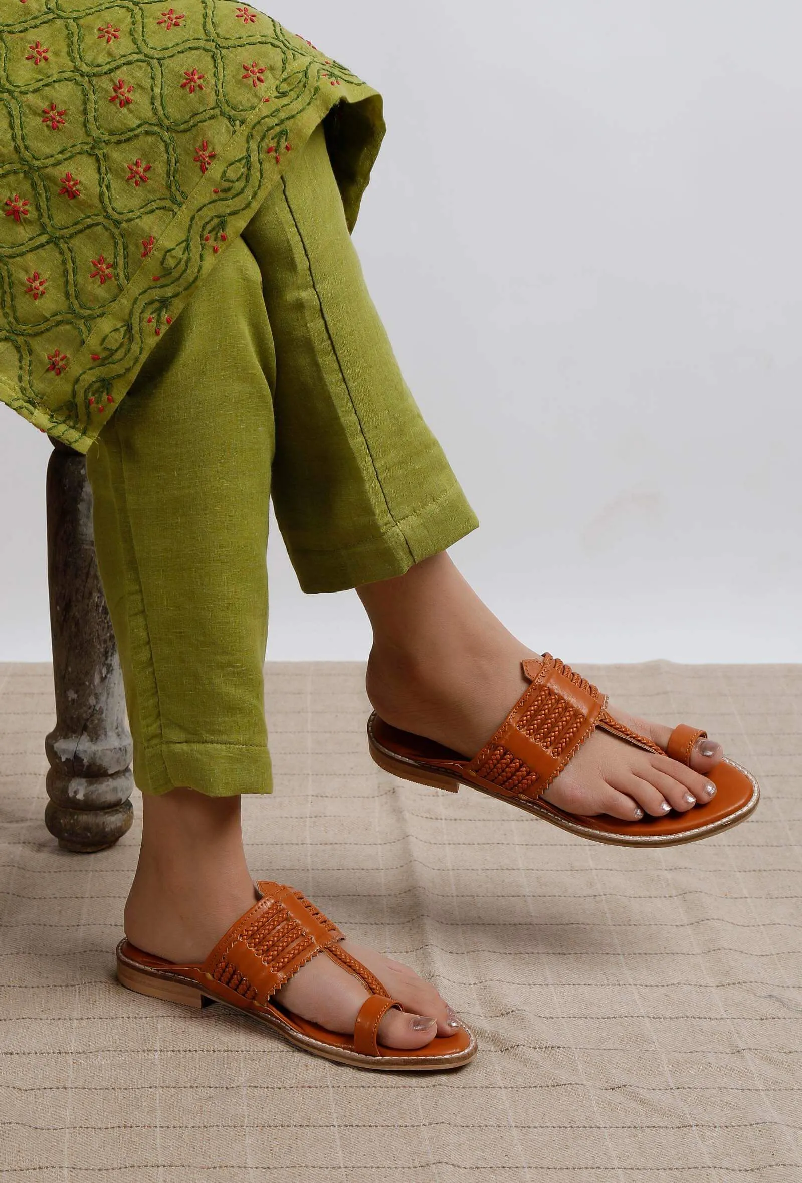 Tan Cruelty-Free Leather Sandals