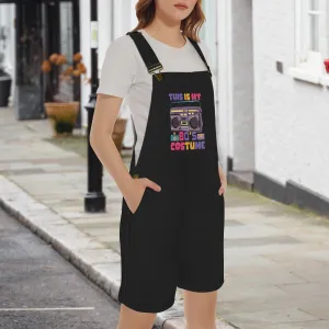 This is my 80's Costume Black Unisex Shorts Suspender Jumpsuit