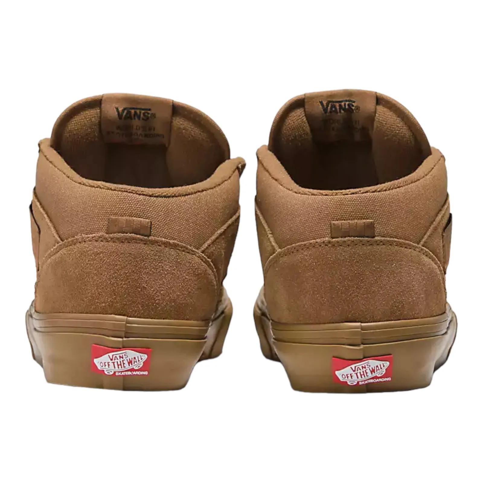 Mens Vans Skate Half Cab Shoes - Brown/Gum Suede Sneakers