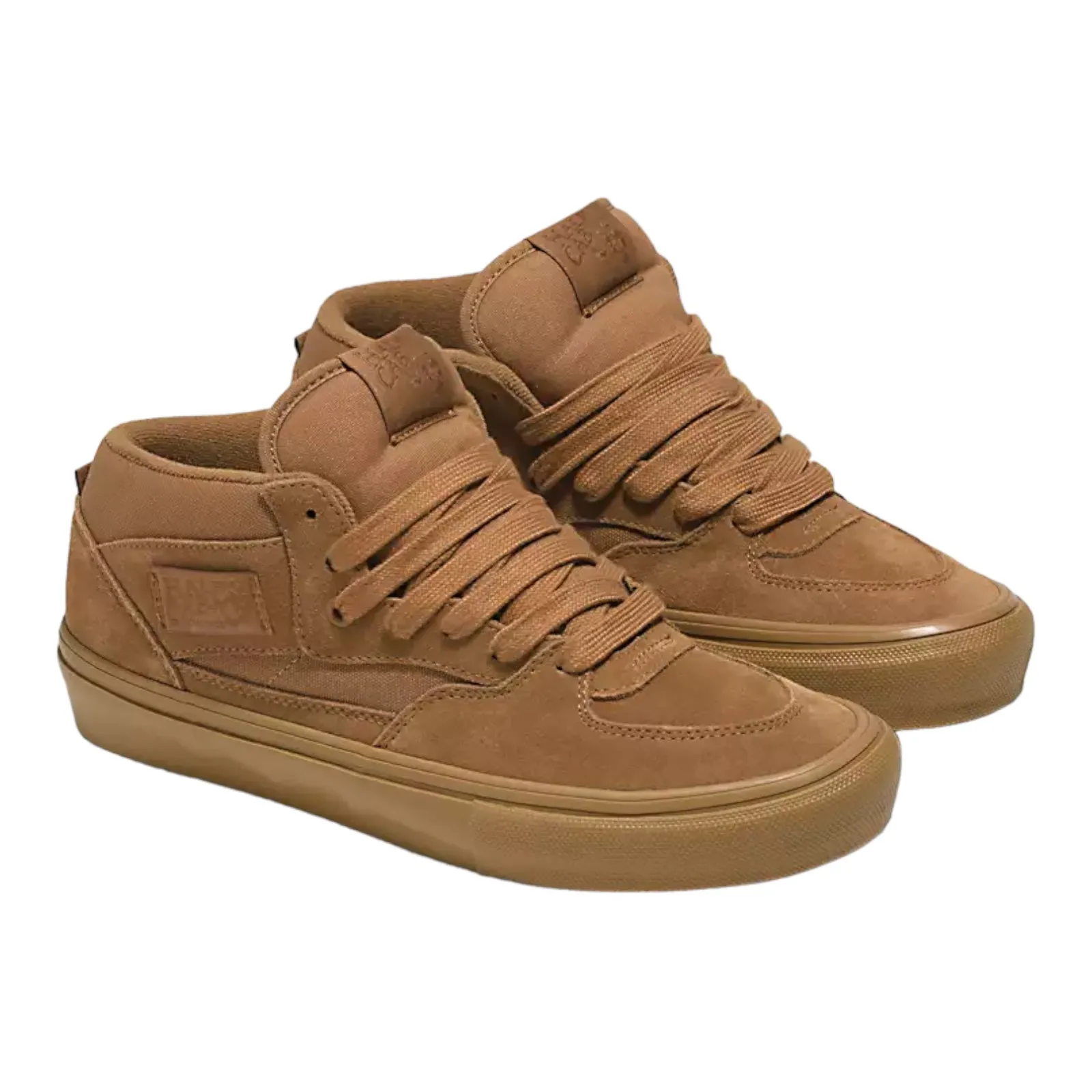 Mens Vans Skate Half Cab Shoes - Brown/Gum Suede Sneakers