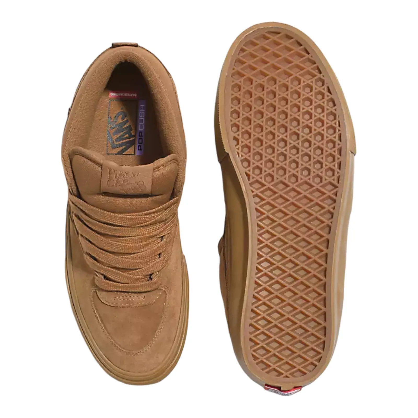 Mens Vans Skate Half Cab Shoes - Brown/Gum Suede Sneakers