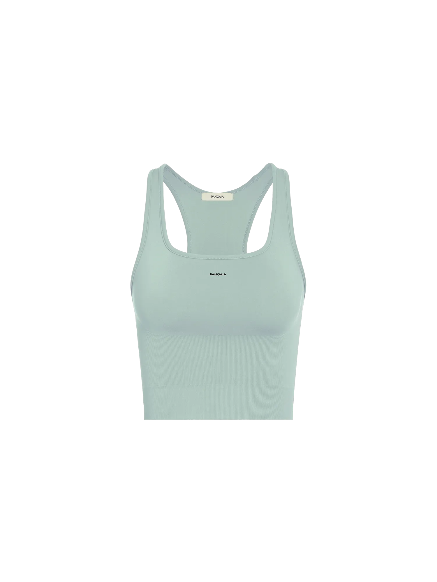 Women's Plant-Stretch Compressive Ribbed Tank Top—Eucalyptus Blue