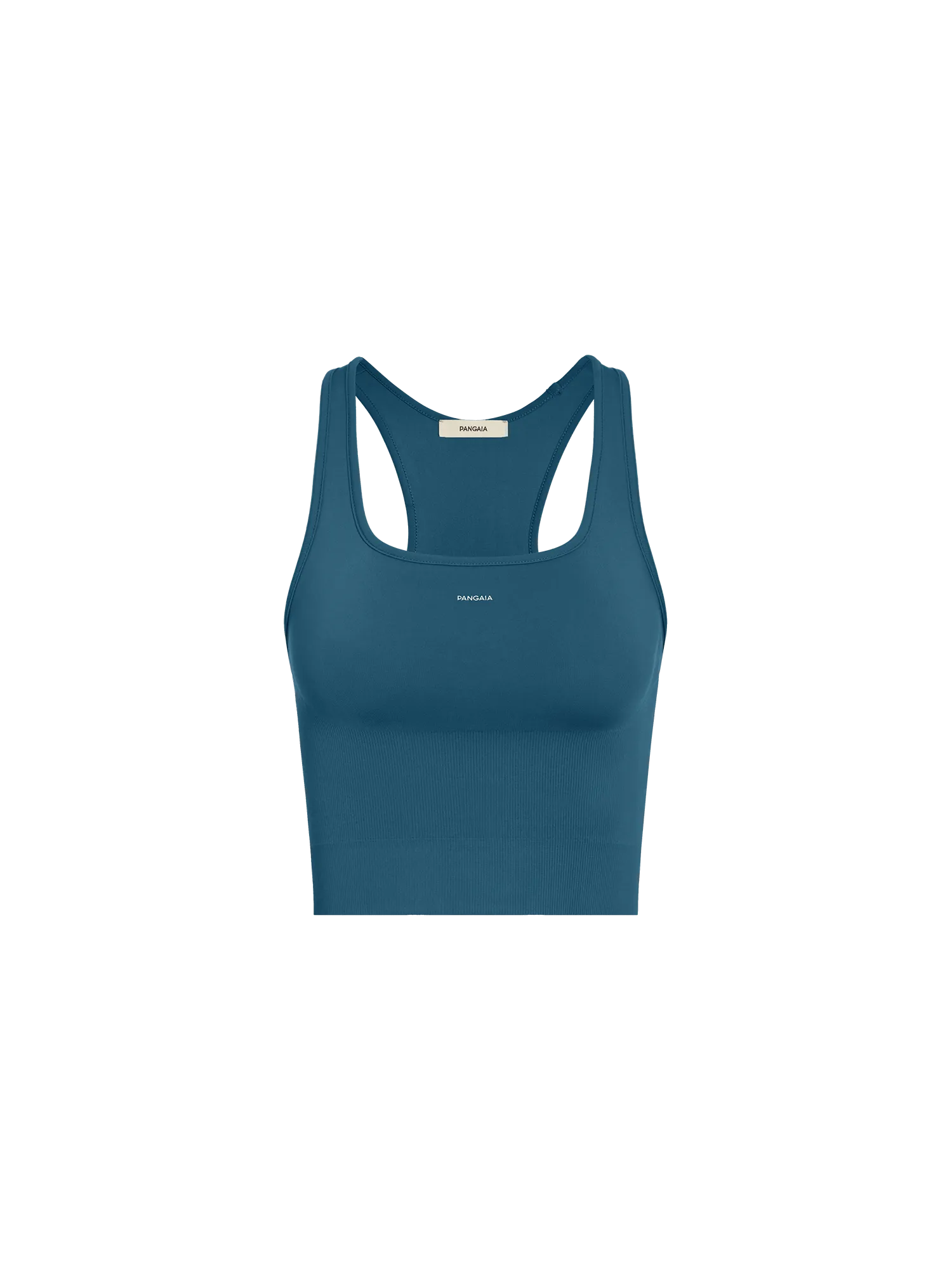 Women's Plant-Stretch Compressive Ribbed Tank Top—storm blue