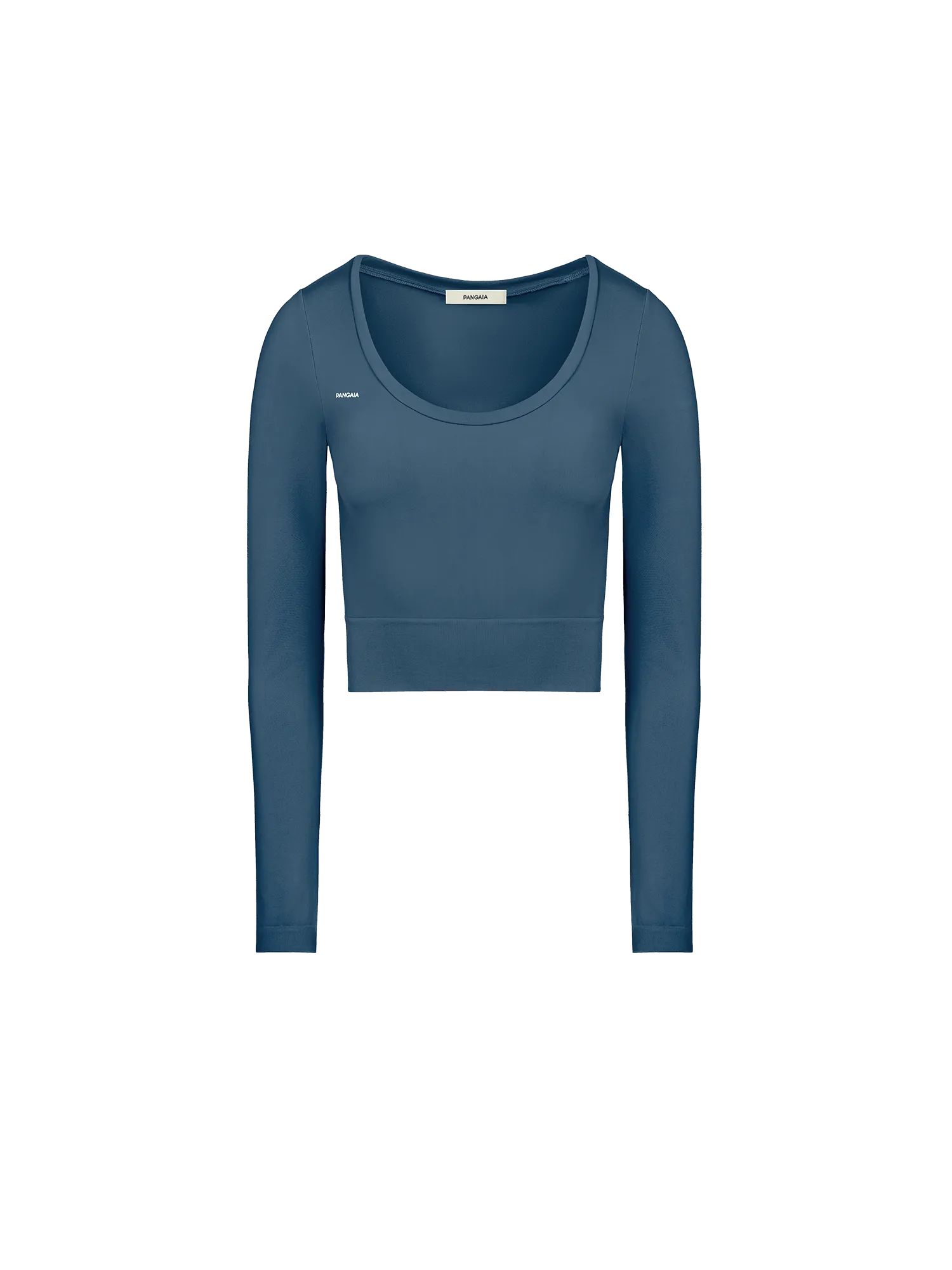 Women's Plant-Stretch Long Sleeve Cropped Top—storm blue