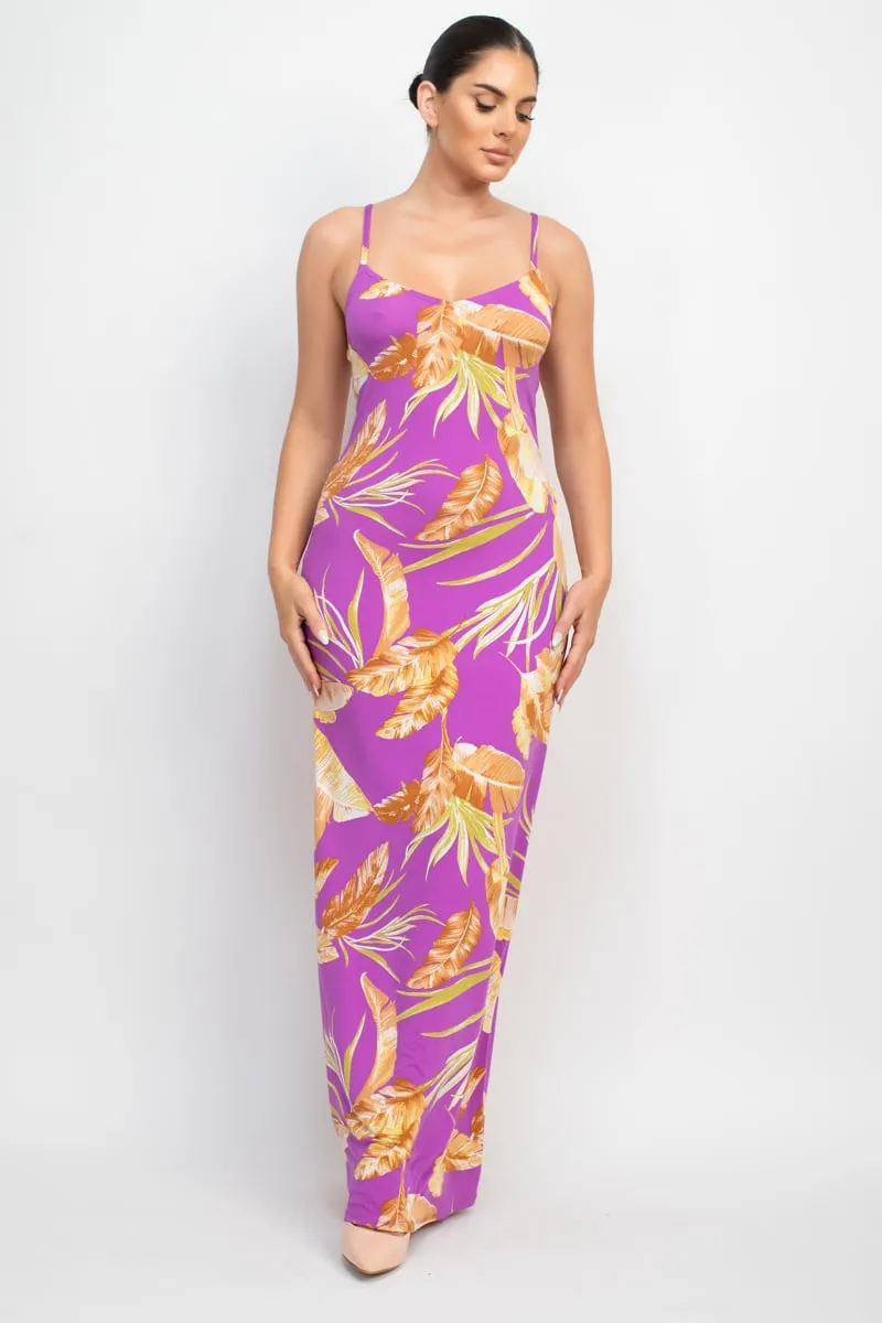 Women's Scoop tropical print maxi dress